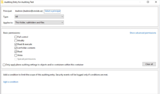 Auditing entry for Auditing text